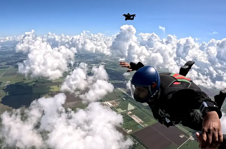 Freefall: Above the cumulus